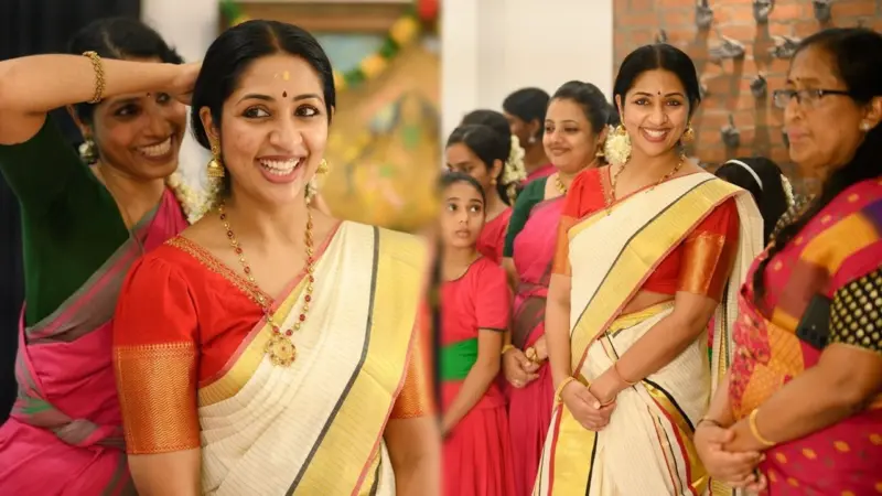 കേരളസാരിയില്‍ അതിസുന്ദരിയായി നവ്യ നായര്‍; വൈറലായി ചിത്രങ്ങള്‍
