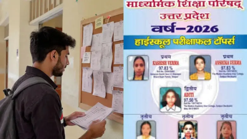 UP Board Class 10 Result 2026 Declared: Toppers List Out, Kashish and Anshika Lead