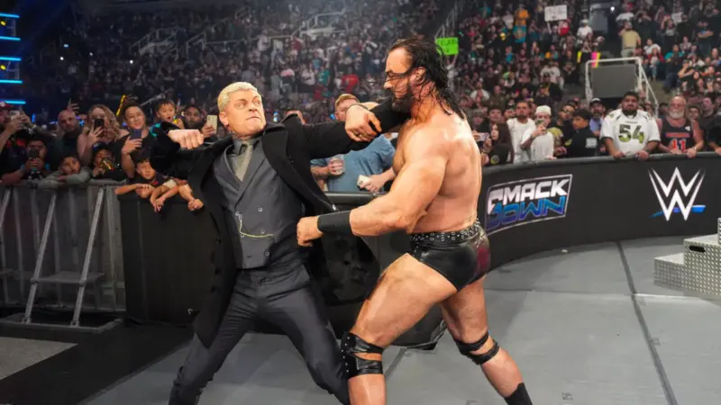 Cody Rhodes Channels His Vicious Side Brawling with Drew McIntyre After Suffering DQ Loss on SmackDown