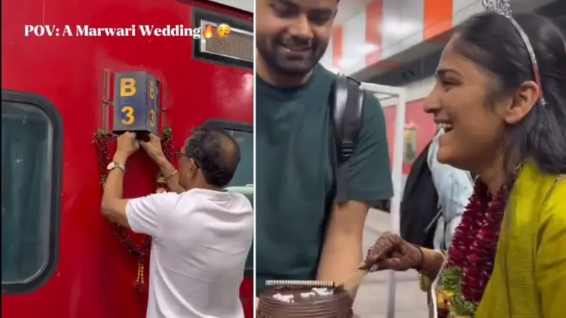 Family reserves full coach for daughter's wedding; internet reacts: 'It's a moving Dharamshala' - Viral video