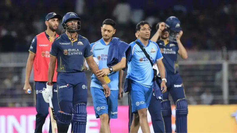 Sai Sudharshan retires hurt after painful elbow blow from Kartik Tyagi