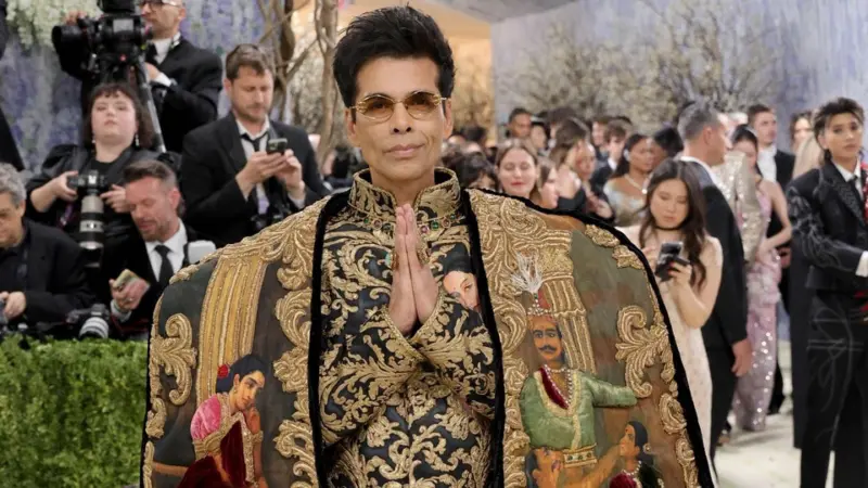 Karan Johar Met Gala: షారుఖ్ ఖాన్ కంటే ఎంతో బెటర్.. కరణ్ జోహార్ లుక్ వైరల్.. రాజా రవివర్మ స్ఫూర్తితో డ్రెస్