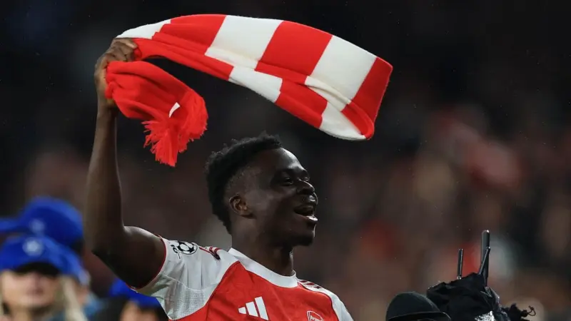 UEFA Champions League: Bukayo Saka sends Arsenal past Atletico into final