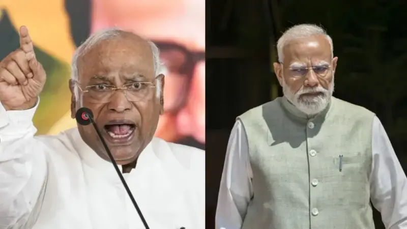 Kharge's 'Terrorist' Remark on PM Modi Triggers Political Row, Clarification Fails to Calm BJP