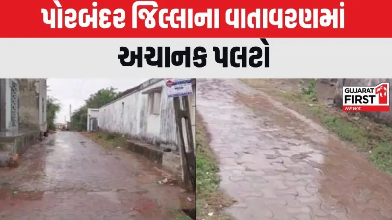 પોરબંદરમાં અચાનક વાતાવરણ પલટાવાથી ખેડૂતોમાં ચિંતા