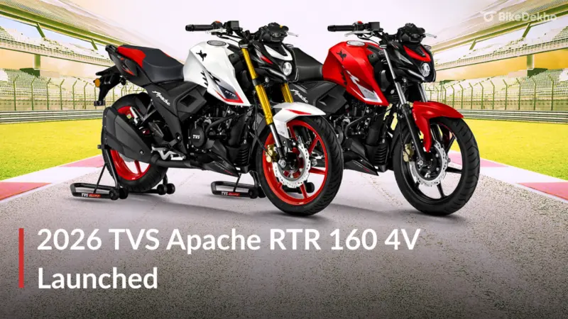 BREAKING: 2026 TVS Apache RTR 160 4V Launched At Rs 1,25,440: FULL DETAILS HERE