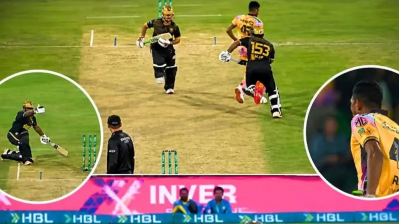 Obstructing The Field:PSL ఫైనల్స్ లో వివాదస్పద రనౌట్.బ్యాటర్ ను అడ్డుకుని మరీ