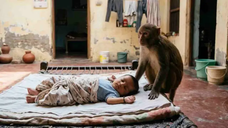 A Monkey Held A 3-Month-Old Baby Captive For Nearly 2 Hours. The Reason Will Leave You In Tears