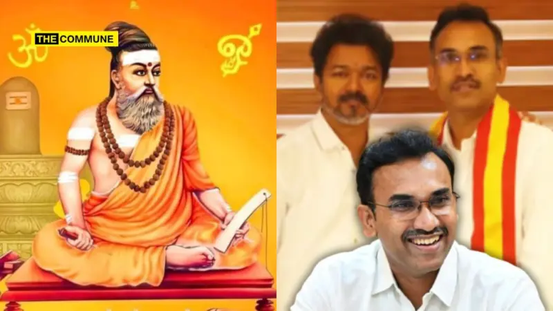 "Don't Insult Valluvar With Saffron": Joseph Vijay's TVK Minister Arunraj Objects To Thiruvalluvar With Hindu Identity Marks, Peddles False Info About Thirukkural Having No Reference To Hindu Gods