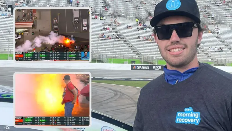 Mason Maggio's Chevy Burst into Flame in a Wild Moment at Bristol NOAPS Race