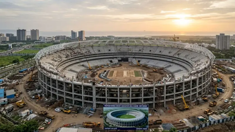 Mumbai Cricket: अहमदाबादला टक्कर! मुंबईत उभं राहतंय 1 लाख क्षमतेचं अवाढव्य क्रिकेट स्टेडियम; जाणून घ्या सर्व
