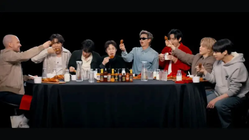 BTS Takes on Spicy Challenge in Record-Breaking Hot Ones Episode