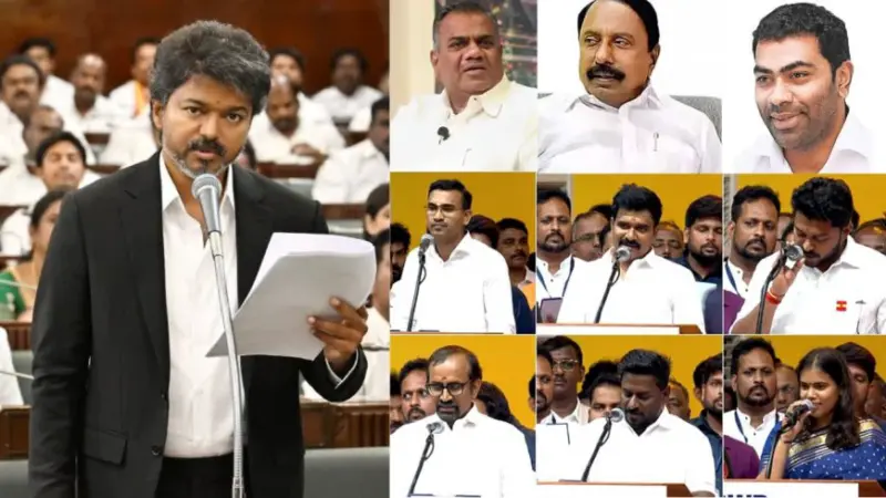 முதல்வர் விஜய் உள்பட 9 அமைச்சர்களின் இலாகா ஒதுக்கீடு