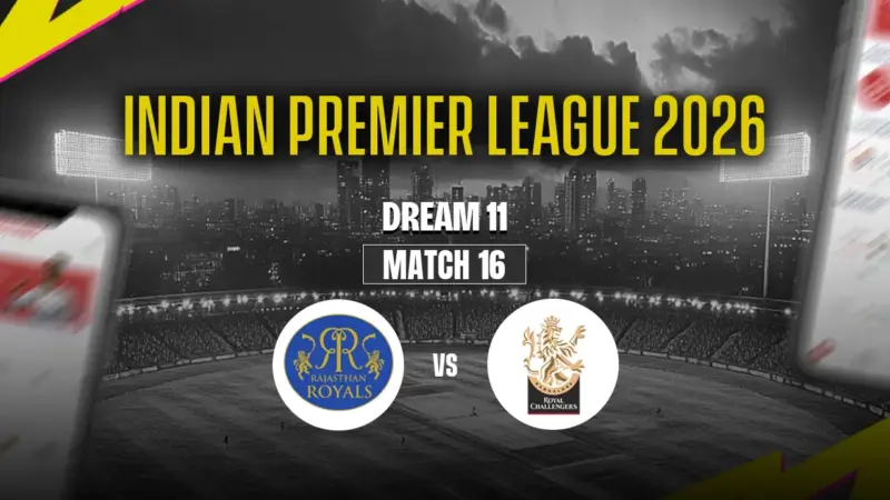 RR vs RCB Dream11 Prediction Today, Match 16, Pitch Report, Fantasy Tips