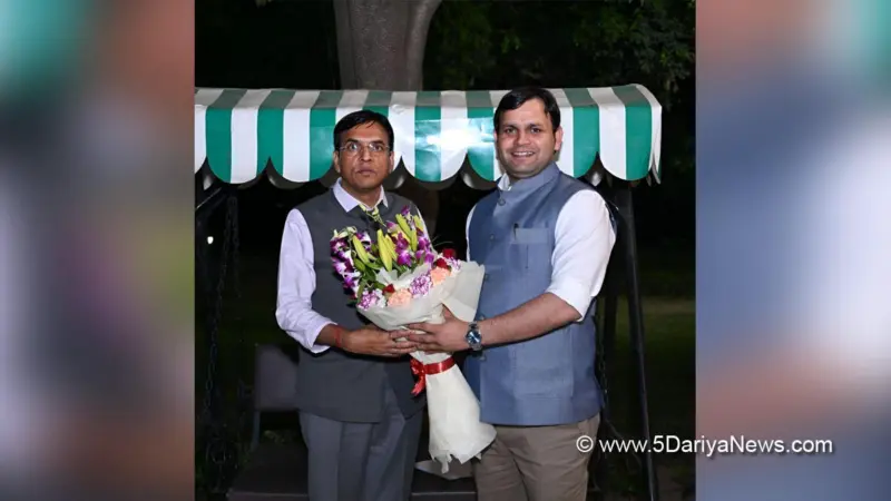 Haryana Sports Minister Gaurav Gautam meets Dr Mansukh Mandaviya