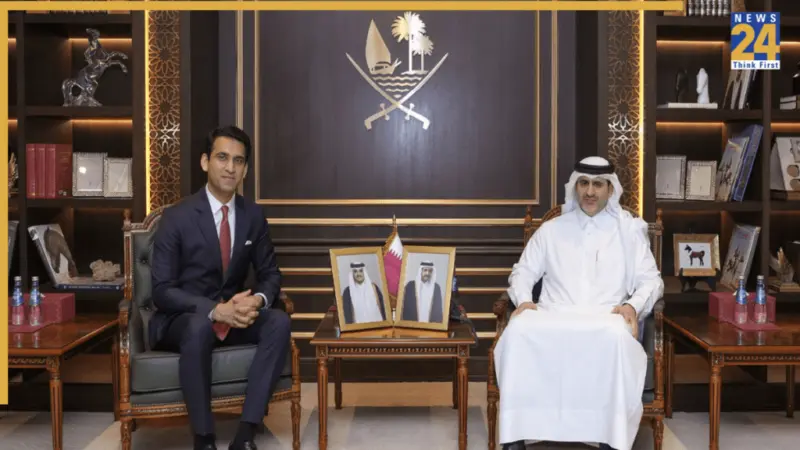 Adani Green Energy Limited's Sagar Adani meets Qatar Central Bank Governor, discusses global finance trends