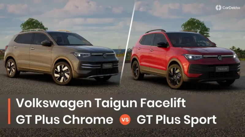 Volkswagen Taigun GT Plus Chrome vs GT Plus Sport: Which Sporty Variant Should You Go For?