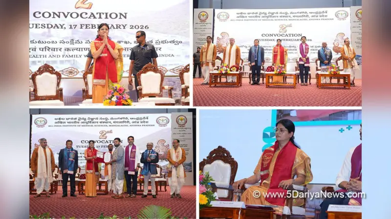 Anupriya Patel Addresses 2nd Convocation of AIIMS, Mangalagiri