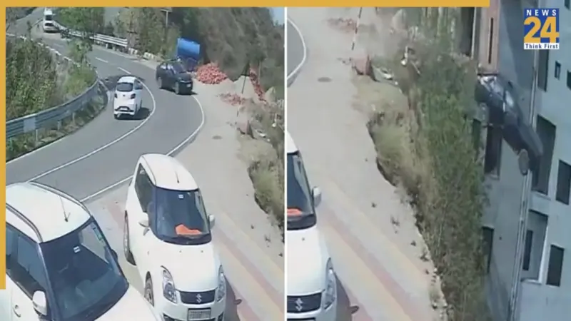 Caught on Camera: 2 burnt to death as car falls into 200-foot gorge in Himachal Pradesh's Una