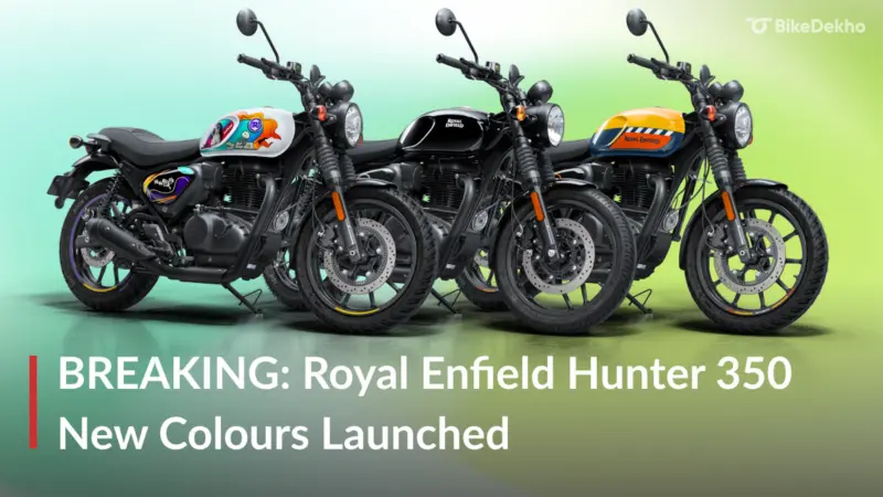 BREAKING: Royal Enfield Hunter 350: Base Premium Variant And New Colours Launched