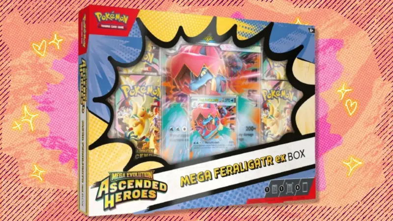 The Pokémon TCG Ascended Heroes Mega Feraligatr ex Box is under $70 at  Amazon — act fast to save over $10