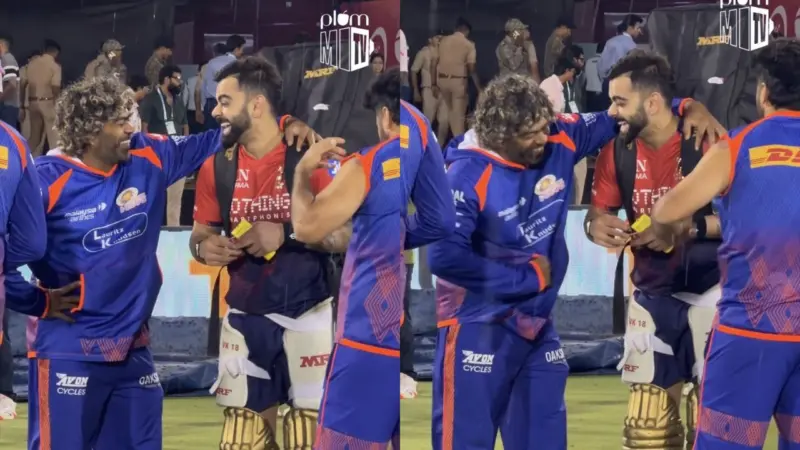 Virat Kohli and Lasith Malinga Share a Special Moment in the Rain - RCB vs MI