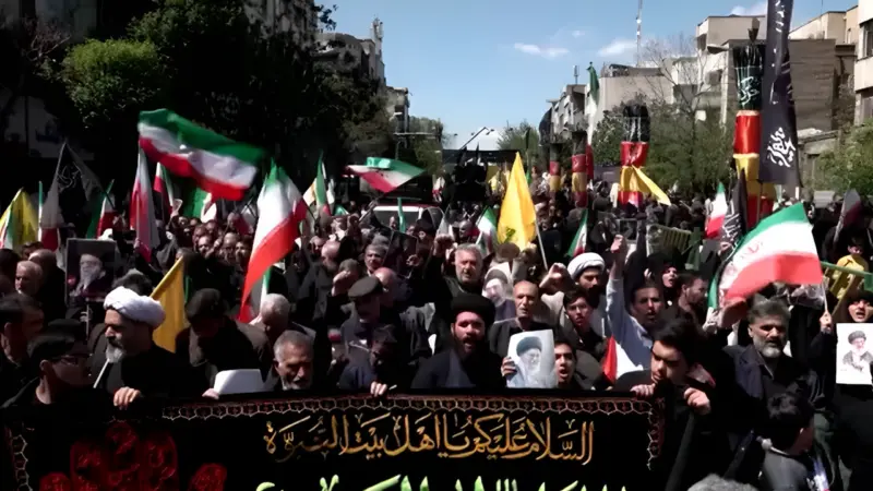 Iranians Take to Streets on 40th Day of  Ayatollah Ali Khamenei's death
