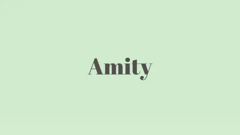 Word of the Day: Amity