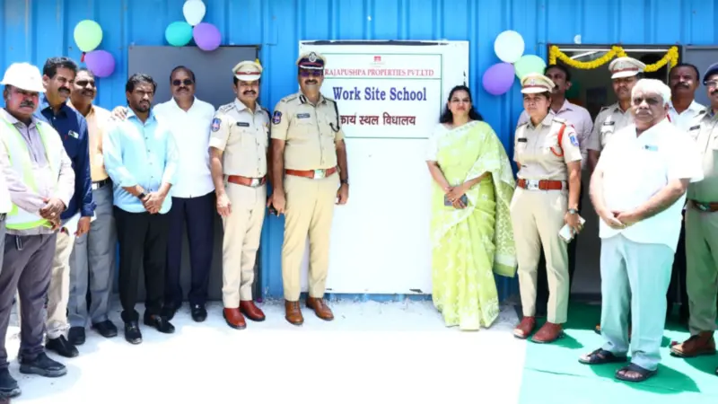 Work Site School for children of migrant labourers inaugurated in Narsingi
