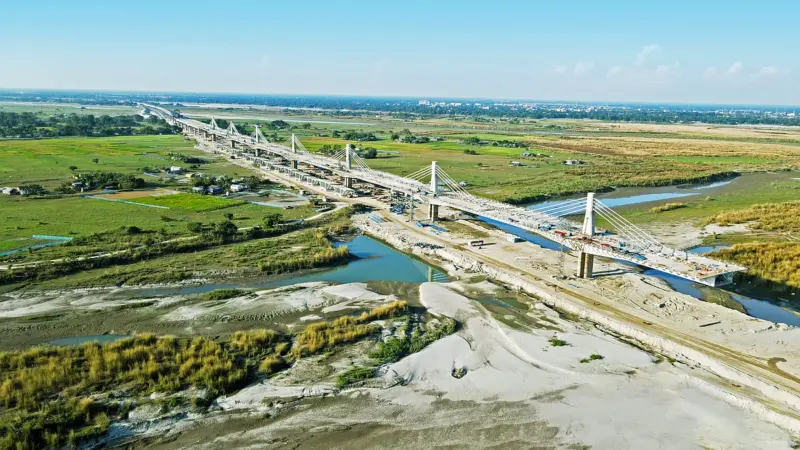 Dhubri-Phulbari Bridge: 67.5% Complete, Set for 2028 Finish