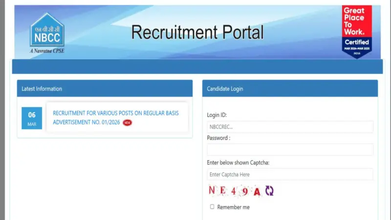 NBCC Limited Recruitment 2026: Apply for 59 Positions Including General Manager and Junior Engineer
