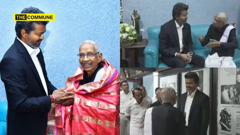TVK = DMK: Joseph Vijay Meets Anti-Hindu Dravidianist K. Veeramani Who Called For Eradicating Sanatana Dharma/Hinduism