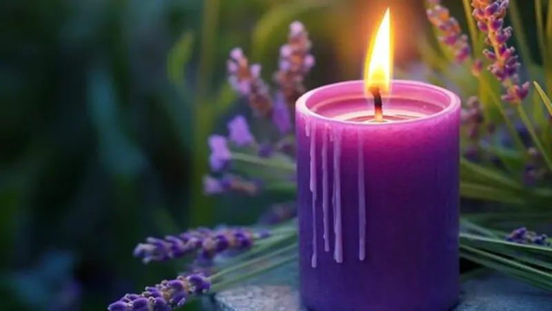 How to make calming candles using dried herbs