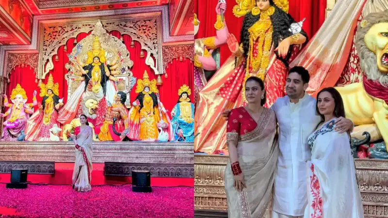 Kajol and Rani Mukerji unveil Durga Puja pandal