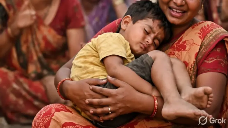 'बेटा जूते तो पहन जाता`, बिलख रही मां, नाना की चिता पर ही पोते का अंतिम' संस्कार.