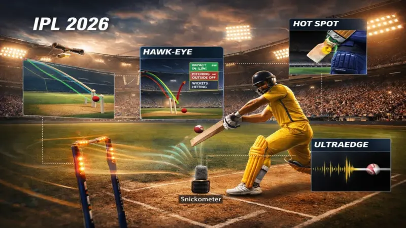 IPL 2026 Tech Explained: How Ball Tracking, LBW and UltraEdge Work