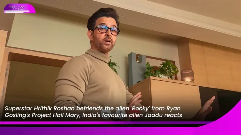Superstar Hrithik Roshan befriends the alien 'Rocky' from Ryan Gosling's Project Hail Mary, India's favourite alien Jaadu reacts