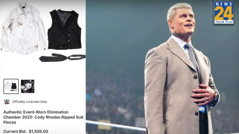 Blood-Stained Cody Rhodes gear from the Elimination Chamber listed on WWE shop