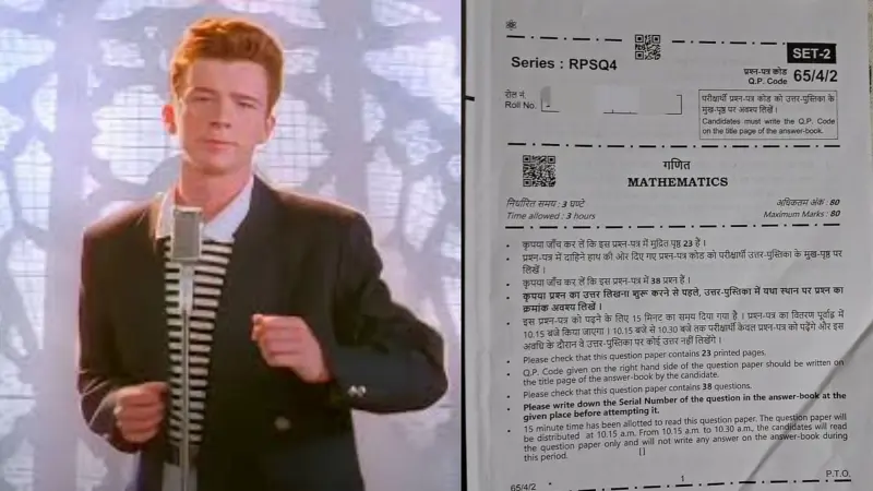 CBSE Class 12 Math paper 'rickrolls' students? Viral claims spark memes and concerns