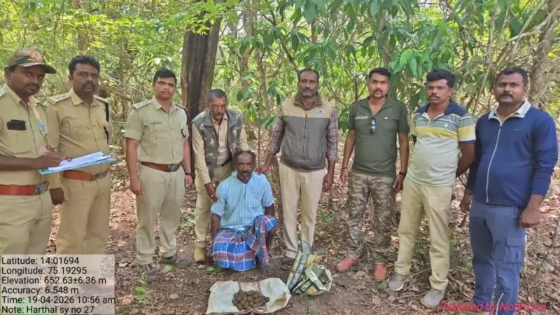 Illegal hunting busted in Shivamogga: 45 country bombs seized, one arrested