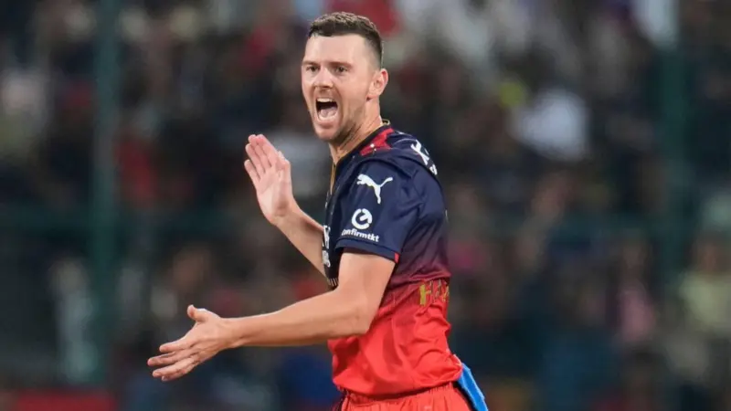 Josh Hazlewood returns for RCB in IPL 2026 clash vs RR, Royals make one change