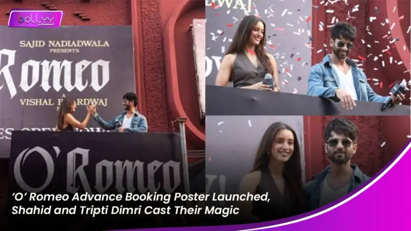 'O' Romeo Advance Booking Poster Launched, Shahid and Tripti Dimri Cast Their Magic