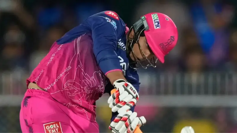 Vaibhav Suryavanshi reaction after getting dismissed goes Viral as Tilak takes a stunner - WATCH