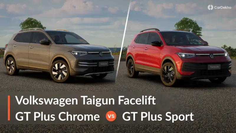 Volkswagen Taigun GT Plus Chrome vs GT Plus Sport: Which Sporty Variant Should You Go For?
