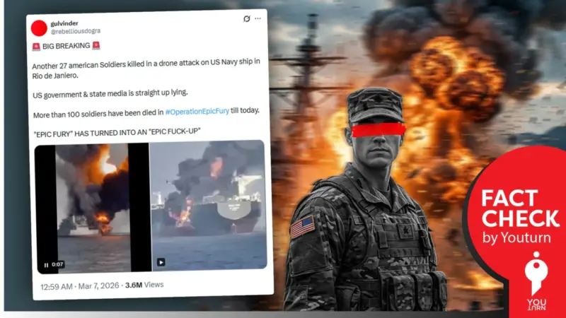 Fake News Alert: 2025 Oil Tanker Fire Falsely Shared as US Navy Drone Attack in Brazil