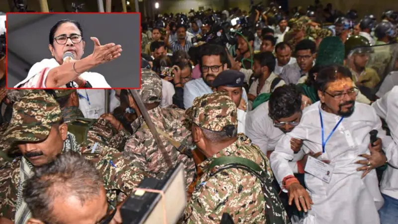 West Bengal Elections 2026: ఫలితాలకు ముందే రణరంగా మారిన బెంగాల్.. స్ట్రాంగ్ రూమ్ల దగ్గర దీదీ ధర్నా..
