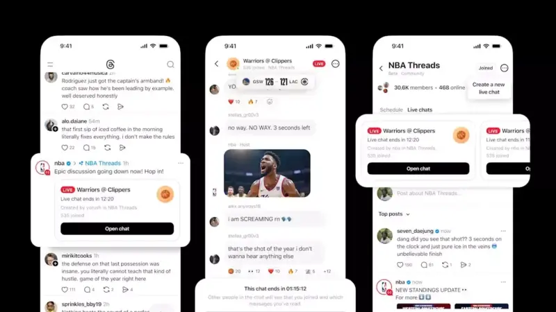 Threads Rolls Out Live Chats to Power Real-Time Conversations