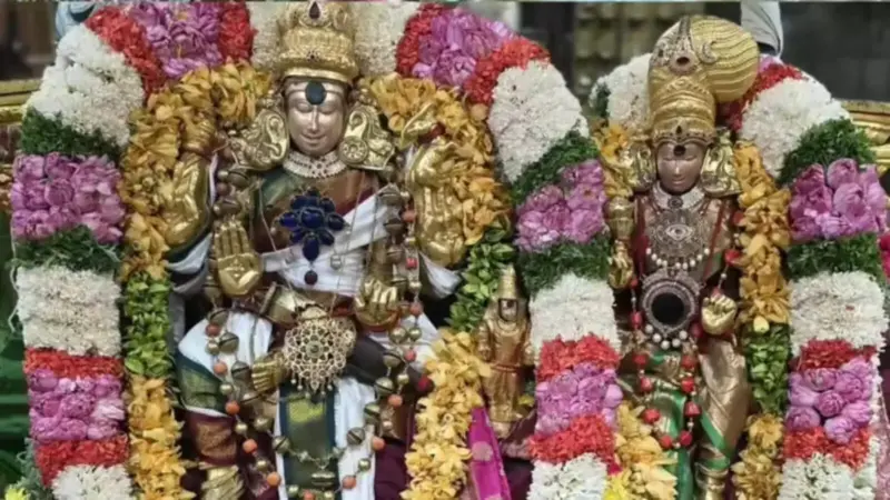 Meenakshi thirukalyanam 2026 மதுரையில் கோலாகலமாக நடந்த மீனாட்சி திருக்கல்யாணம் 2026