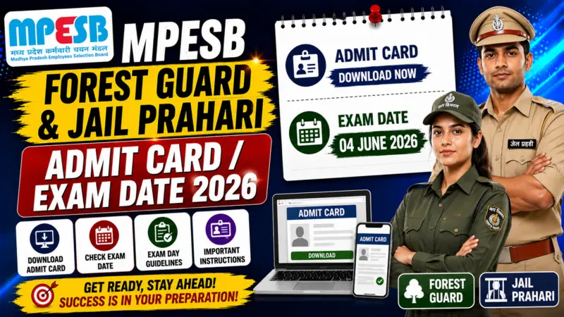 MPESB Forest Guard & Jail Prahari Admit Card 2026