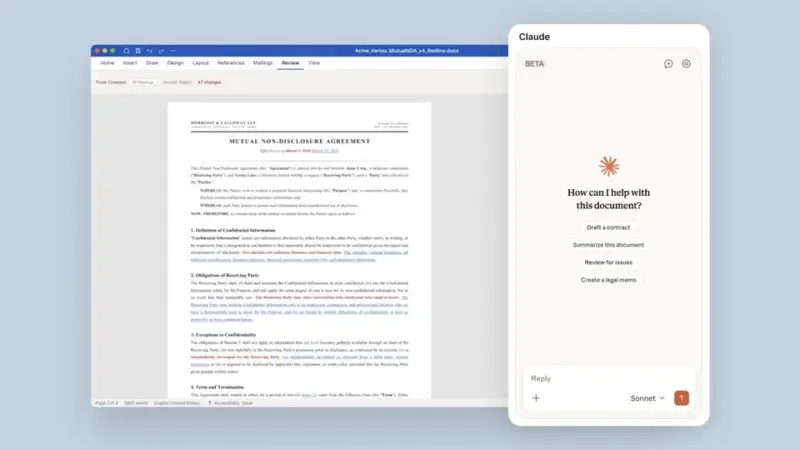 Anthropic brings Claude AI to Microsoft Word so you can chat with your documents